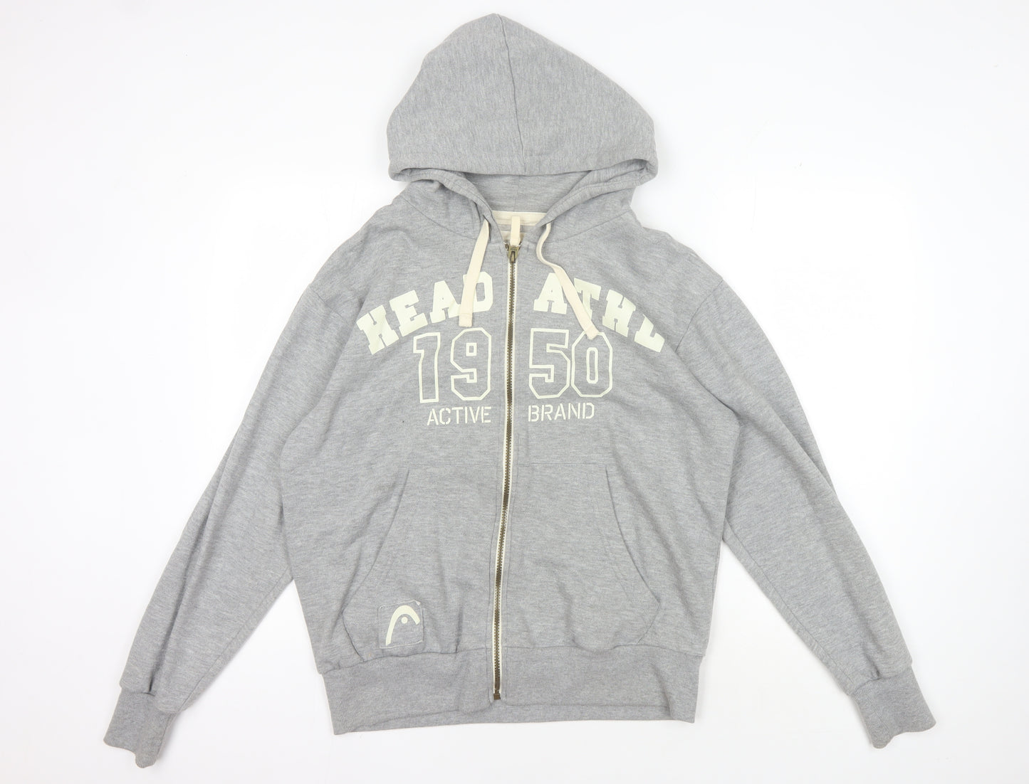 HEAD Men's Grey Full Zip Hoodie Size M