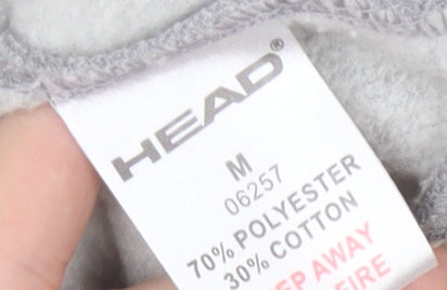 HEAD Men's Grey Full Zip Hoodie Size M