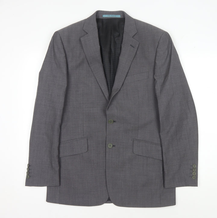 Ted Baker Men's Grey Wool Blazer 38R Formal