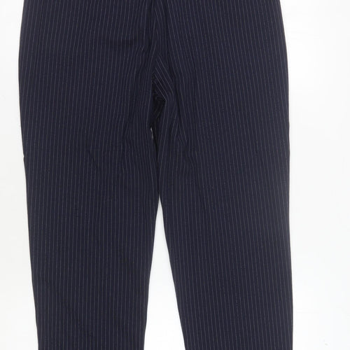 Jack & Jones Men's Blue Striped Trousers Size 34