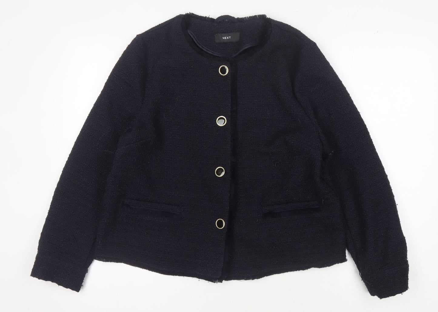 Next Women's Black Button Jacket Size 14