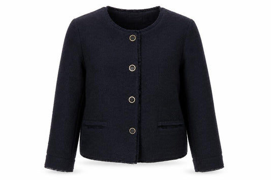 Front view of Next Women's Black Button Jacket, size 14