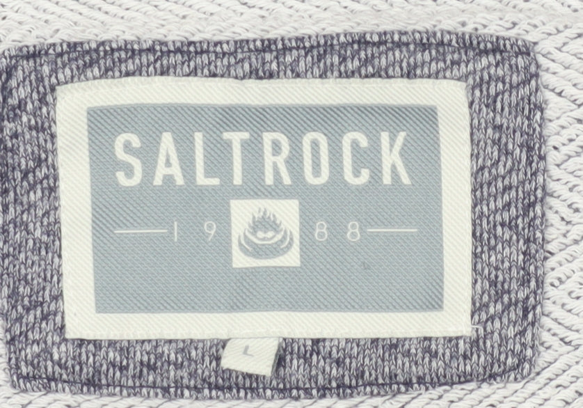 Saltrock Men's Grey Full Zip Hoodie L