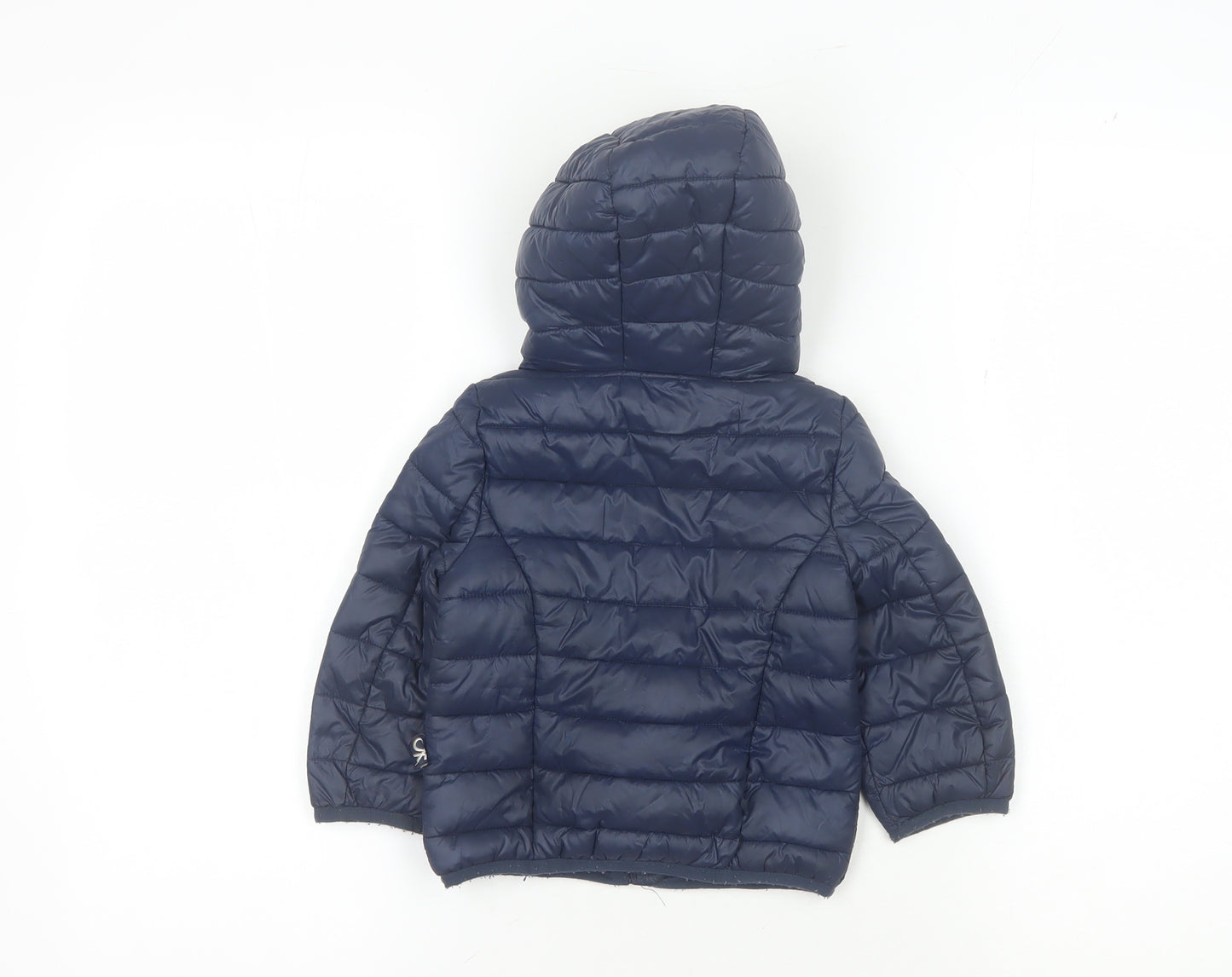 Benetton Boys Blue Puffer Jacket 1 Year Winter Hooded