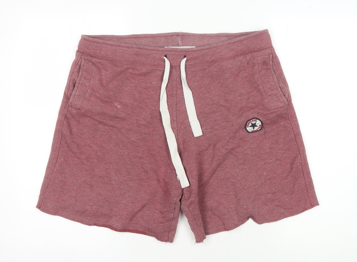 Converse Men's Red XL Sweat Shorts with Logo