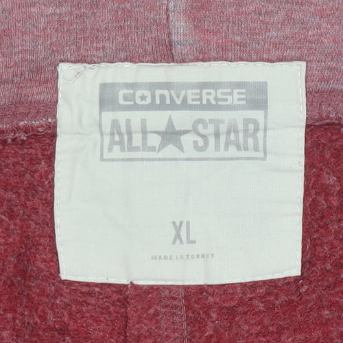Converse Men's Red XL Sweat Shorts with Logo