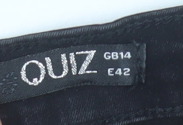Quiz Women's Black Jegging Slim Fit Trousers Size 14