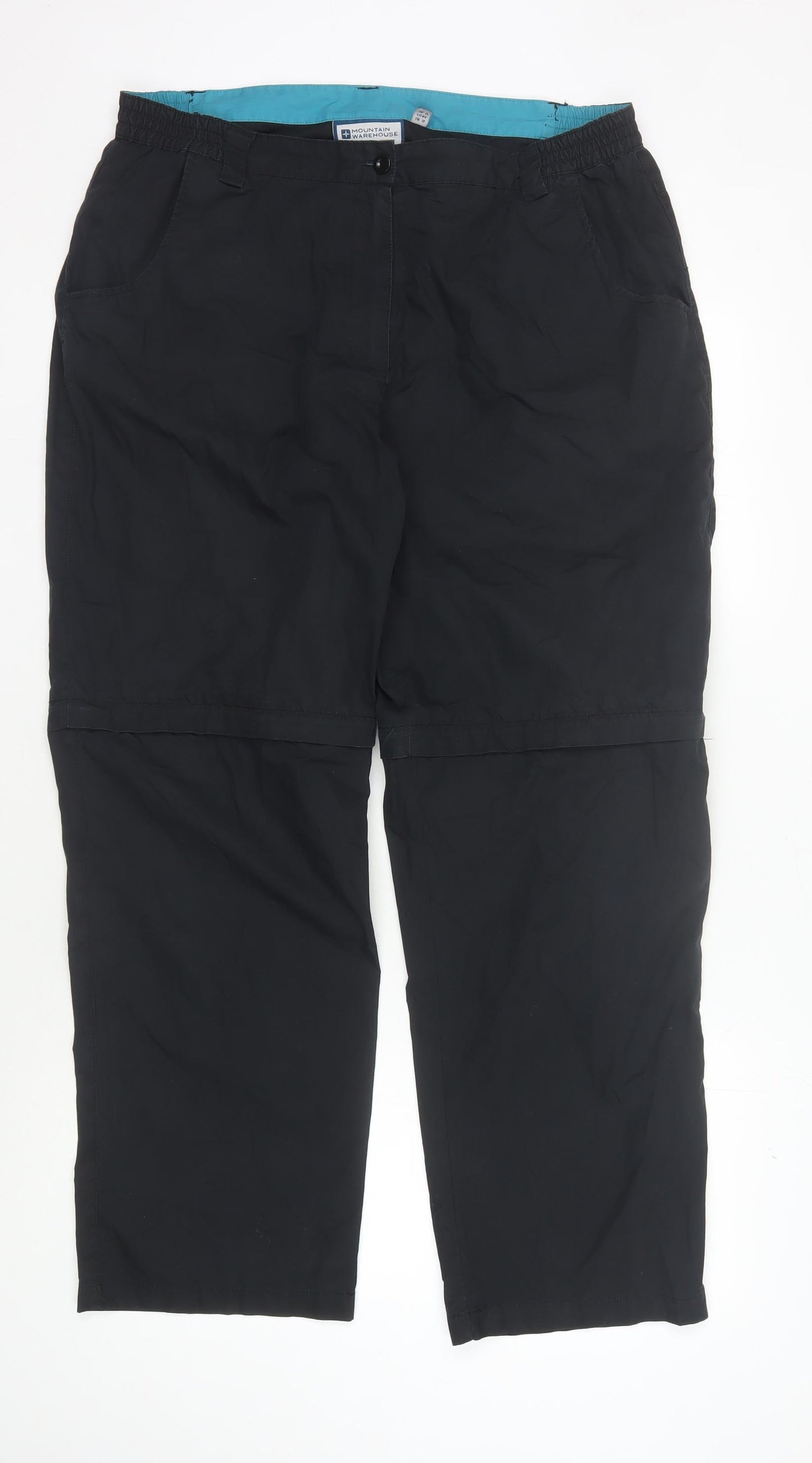 Mountain Warehouse Women's Black Trousers, Size 16, Straight Fit