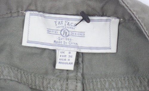 Fat Face Women's Green Cargo Trousers, Size 8