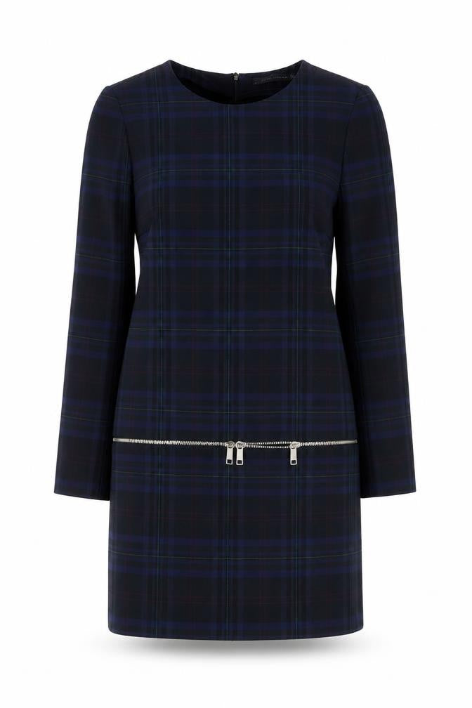 Zara Woman Black Plaid Shift Dress, Size S, Women