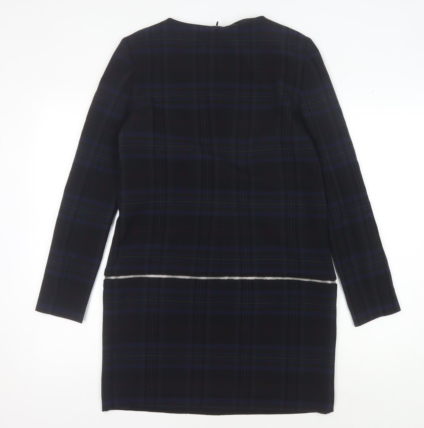 Zara Woman Black Plaid Shift Dress, Size S, Women