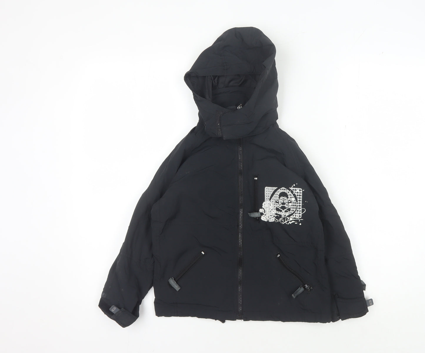 Saltrock Boys Black Hooded Parka Jacket, Age 2-3