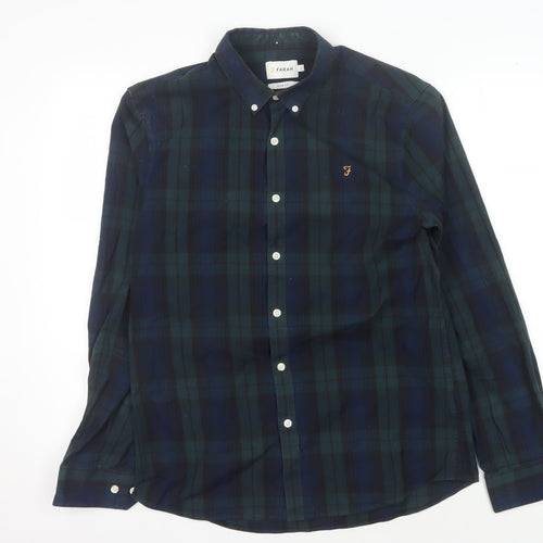 Farah Men Multicoloured Slim Fit Plaid Button-Up Shirt L