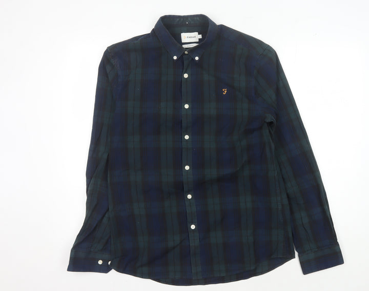 Farah Men Multicoloured Slim Fit Plaid Button-Up Shirt L