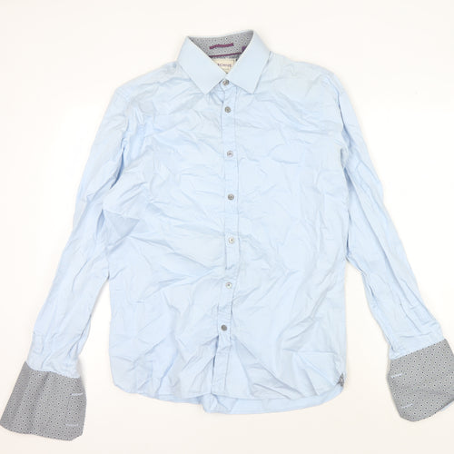 Ted Baker Men's Blue Button-Up Shirt Size 15.5