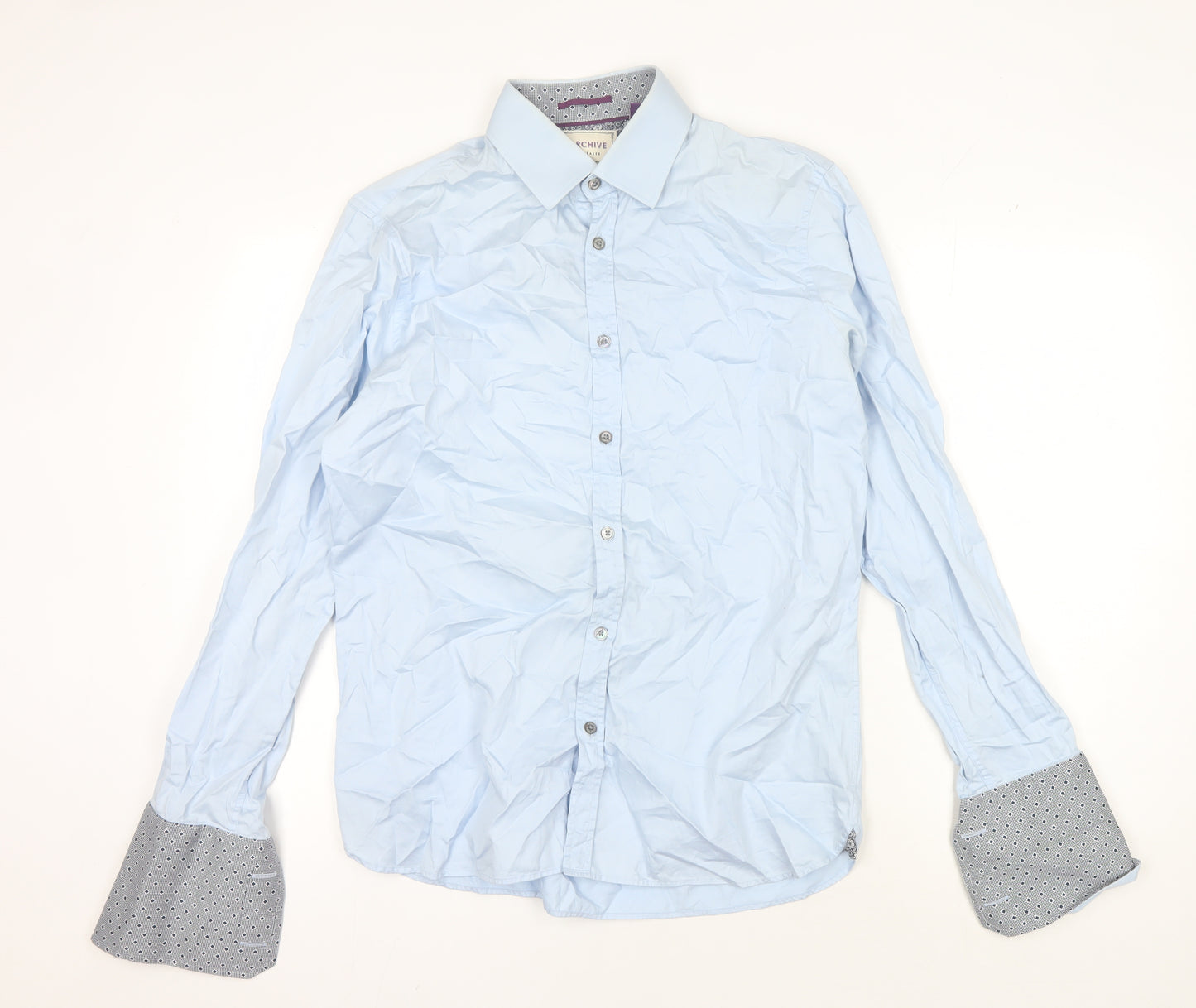 Ted Baker Men's Blue Button-Up Shirt Size 15.5