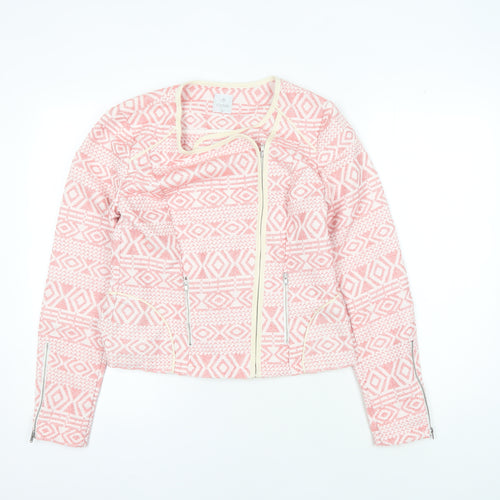 Culture Women's Pink Geometric Jacket Size 8