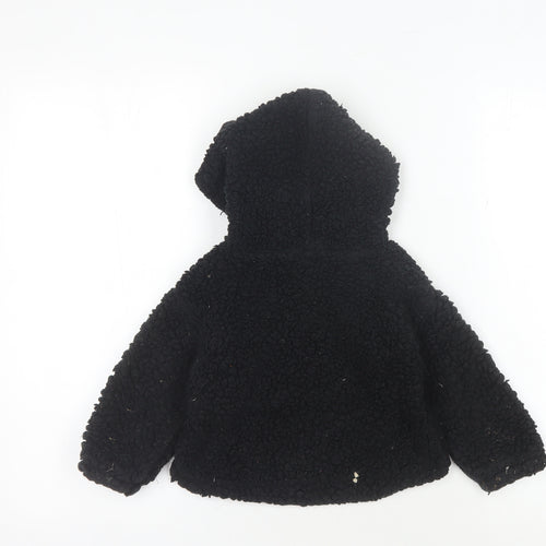GAP Unisex Baby Black Hooded Pullover Jumper 24 Months