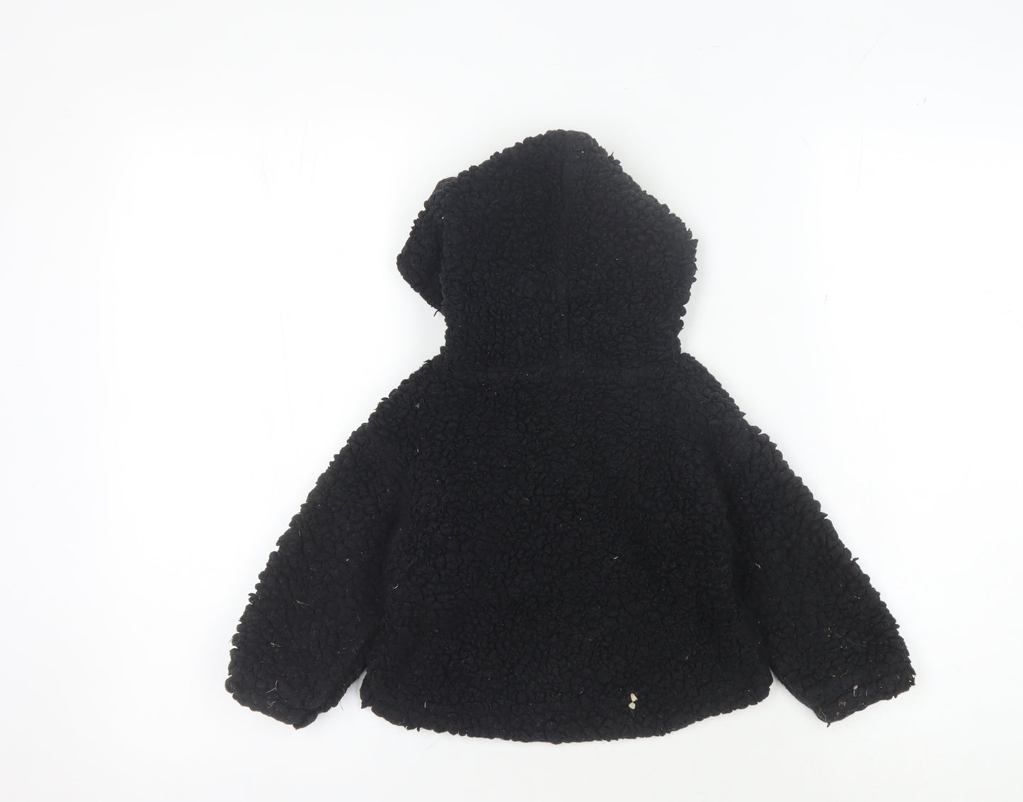 GAP Unisex Baby Black Hooded Pullover Jumper 24 Months