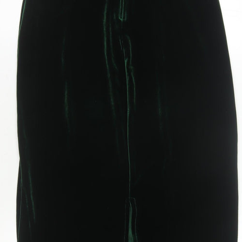 CICCI Women's Green Velvet Dress XL Zip Closure