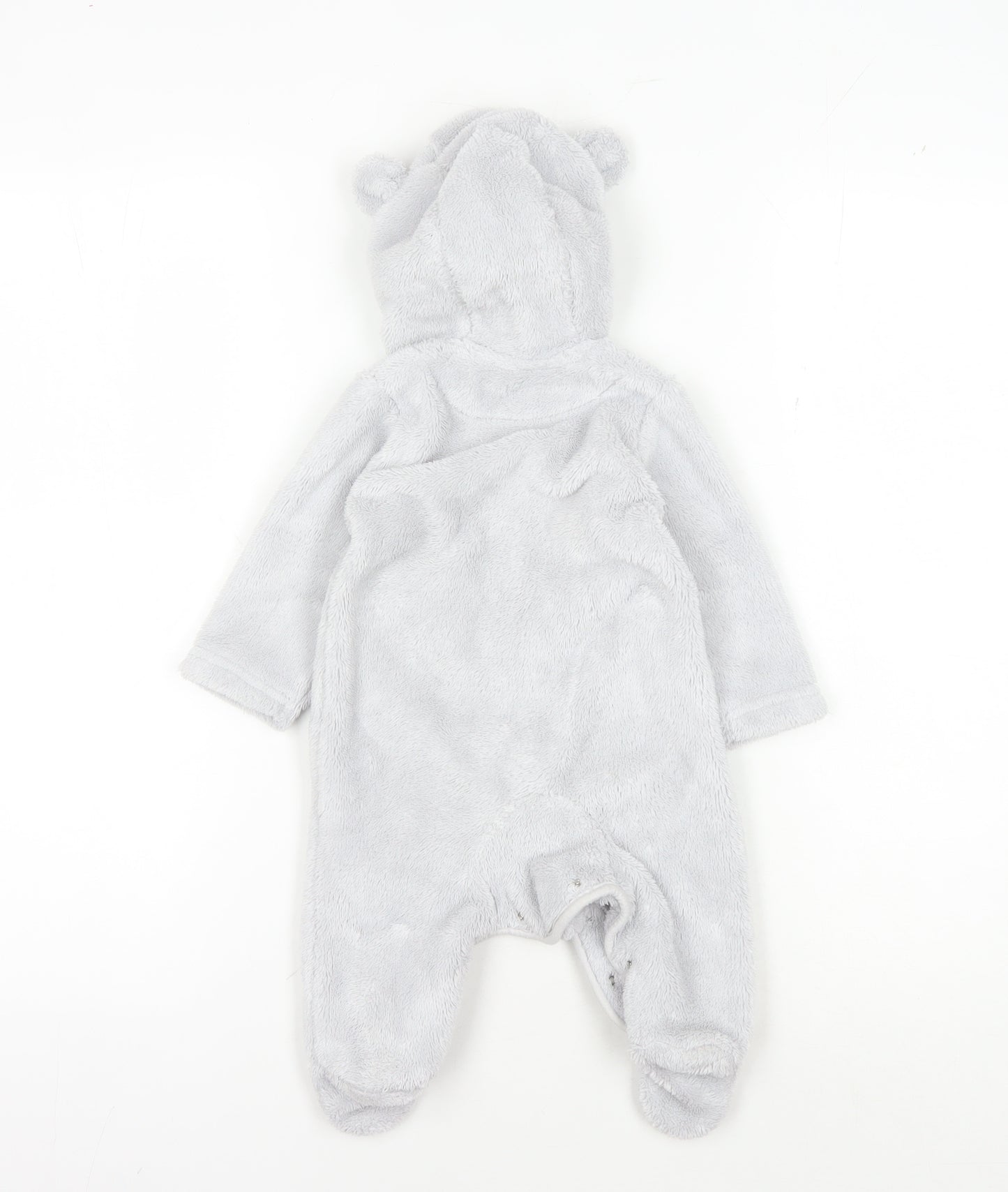 The Little White Company Grey Unisex Babygrow 3-6 Months