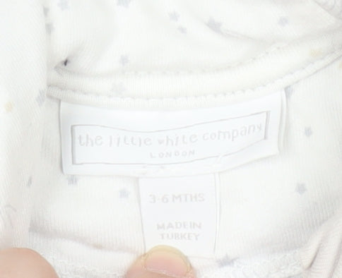 The Little White Company Grey Unisex Babygrow 3-6 Months