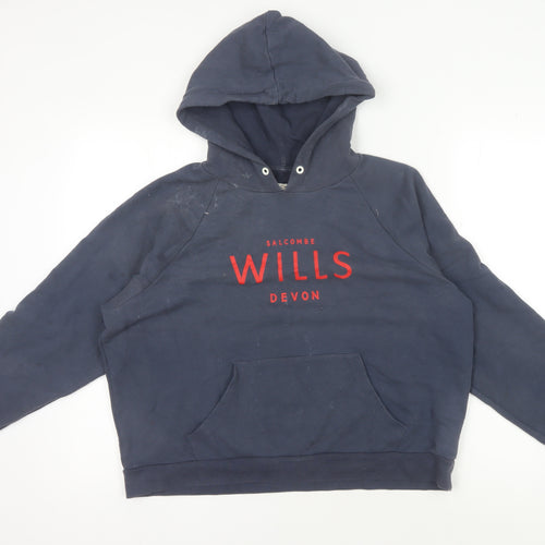 Jack Wills Women's Blue Pullover Hoodie Size 10