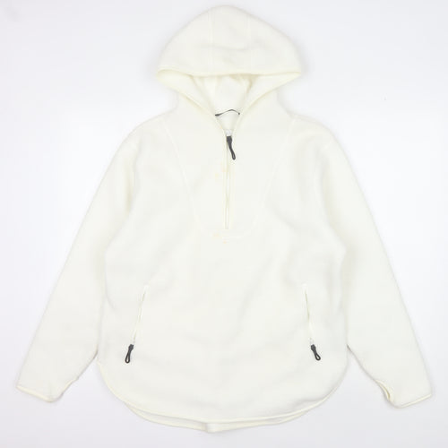 Dunnes Women’s Ivory Hoodie - S, Fleece Half-Zip Casual