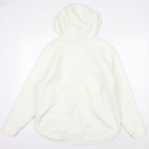 Dunnes Women’s Ivory Hoodie - S, Fleece Half-Zip Casual