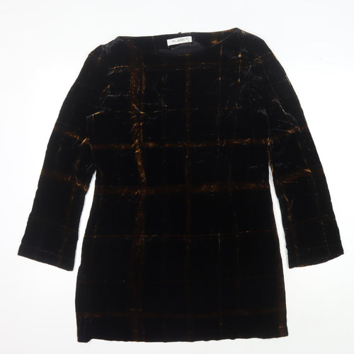 Planet Women's Black Check Velvet Dress Size 10