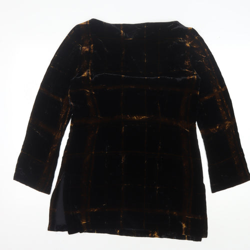 Planet Women's Black Check Velvet Dress Size 10