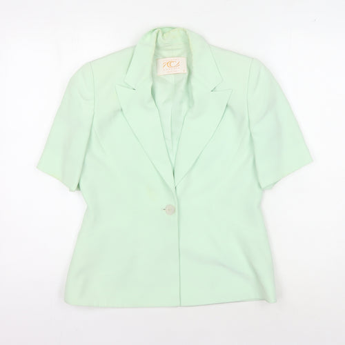 Country Casuals Green Petite Blazer Women Size 8