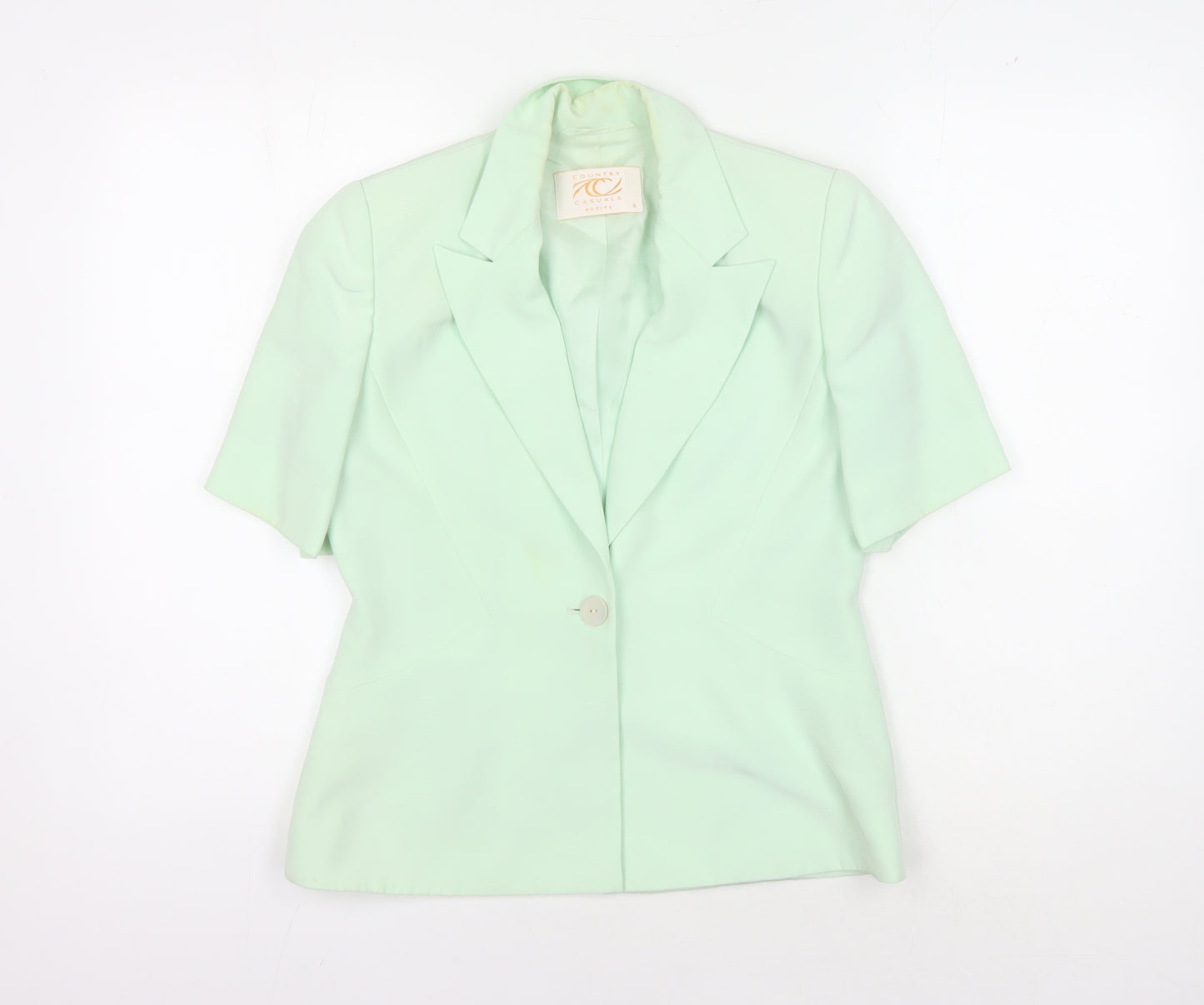 Country Casuals Green Petite Blazer Women Size 8