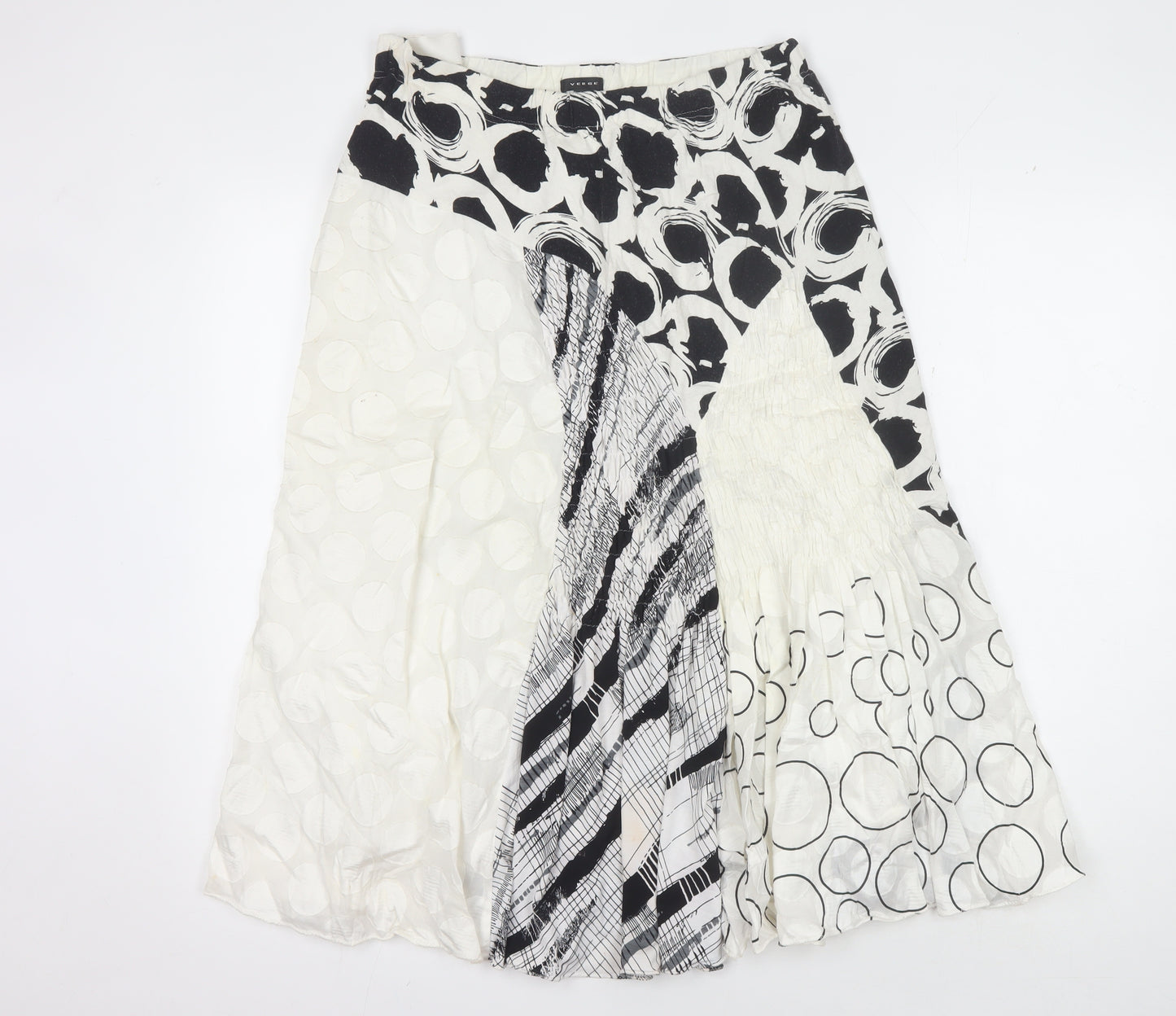 Verge Women's Black Ivory Polka Dot Skirt Size 14