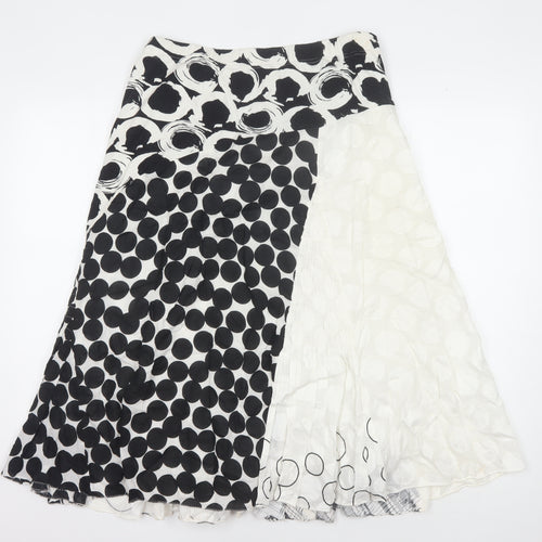 Verge Women's Black Ivory Polka Dot Skirt Size 14