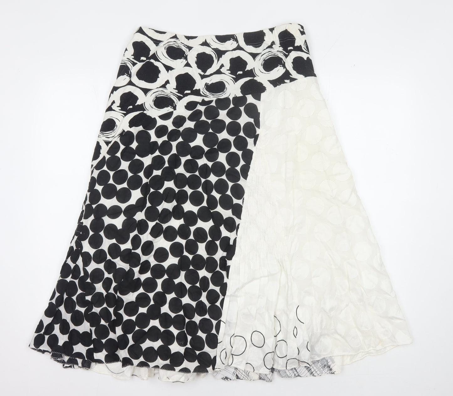 Verge Women's Black Ivory Polka Dot Skirt Size 14