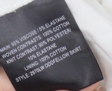 Verge Women's Black Ivory Polka Dot Skirt Size 14