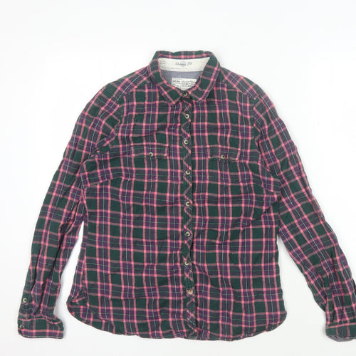 Fat Face Women's Multicoloured Plaid Button-Up Shirt