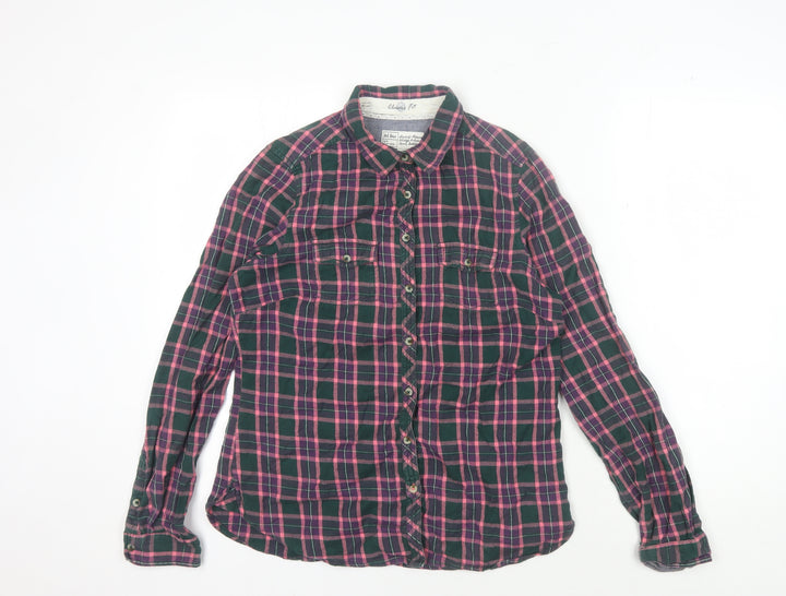 Fat Face Women's Multicoloured Plaid Button-Up Shirt