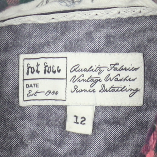 Fat Face Women's Multicoloured Plaid Button-Up Shirt