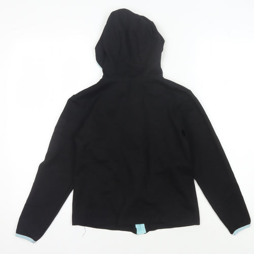 BWEC Girls Black Hooded Track Jacket, 10-11 Years, Activewear