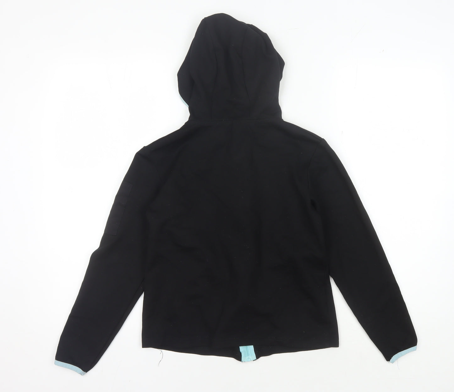 BWEC Girls Black Hooded Track Jacket, 10-11 Years, Activewear