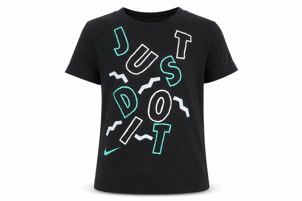 Nike Girls Black Graphic T-Shirt 6-7 Years Sports Style