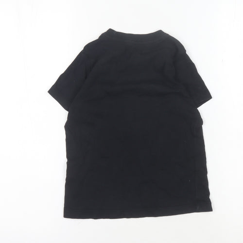 Nike Girls Black Graphic T-Shirt 6-7 Years Sports Style