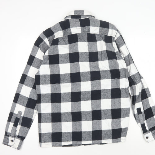 Hollister Men's Black Checked M Long Sleeve Shirt
