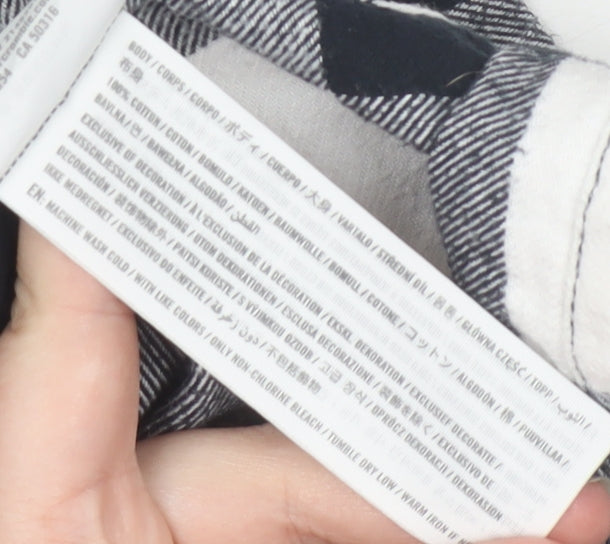 Hollister Men's Black Checked M Long Sleeve Shirt