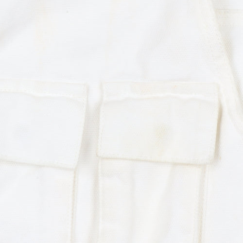 ASOS Men's White Cotton Waistcoat XL with Pockets