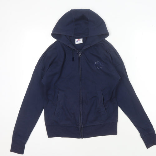 Lonsdale Women's Blue Hoodie, Size 8, Full Zip, Casual