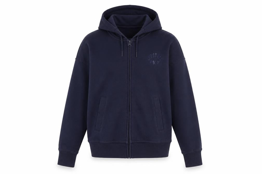Lonsdale Women's Blue Hoodie, Size 8, Full Zip, Casual