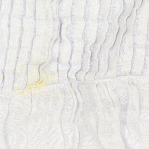 Jaeger Women's White Linen 3/4 Sleeve Blouse Size 16